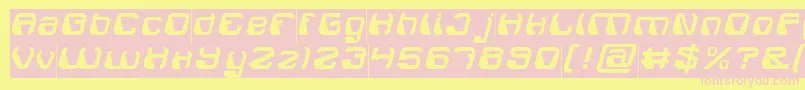 ElectroMagnetInverse Font – Pink Fonts on Yellow Background