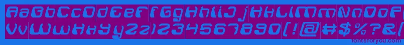 ElectroMagnetInverse Font – Purple Fonts on Blue Background