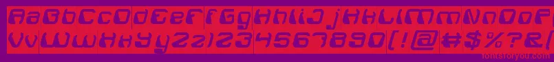 ElectroMagnetInverse Font – Red Fonts on Purple Background