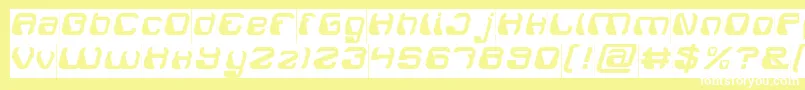 ElectroMagnetInverse Font – White Fonts on Yellow Background