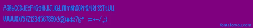 Шрифт Hellogiraffe – синие шрифты на фиолетовом фоне