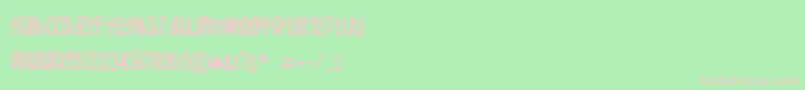 Hellogiraffe Font – Pink Fonts on Green Background