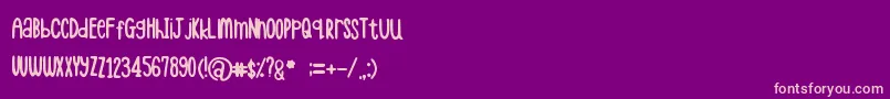Hellogiraffe Font – Pink Fonts on Purple Background