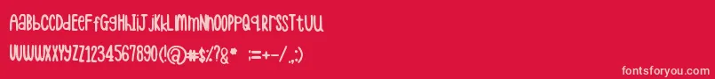 Hellogiraffe-Schriftart – Rosa Schriften auf rotem Hintergrund