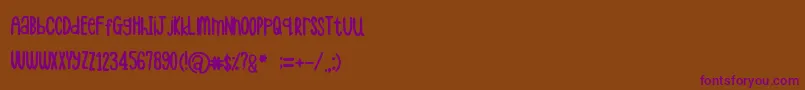 Hellogiraffe Font – Purple Fonts on Brown Background