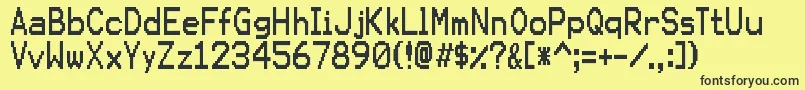 KarmasutureRegular Font – Black Fonts on Yellow Background