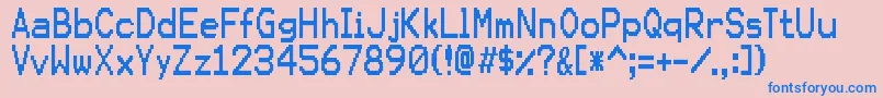 KarmasutureRegular Font – Blue Fonts on Pink Background