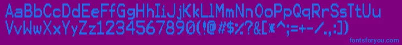 KarmasutureRegular-fontti – siniset fontit violetilla taustalla
