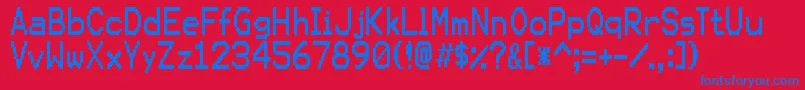 KarmasutureRegular Font – Blue Fonts on Red Background