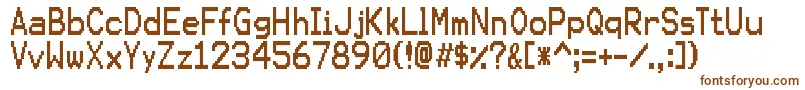 Шрифт KarmasutureRegular – коричневые шрифты на белом фоне