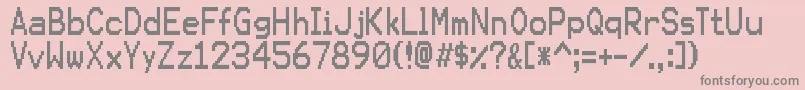 KarmasutureRegular Font – Gray Fonts on Pink Background