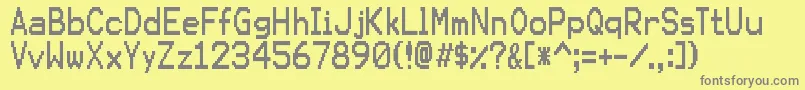 KarmasutureRegular Font – Gray Fonts on Yellow Background