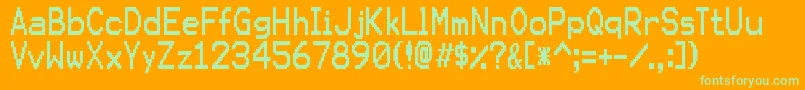 KarmasutureRegular Font – Green Fonts on Orange Background