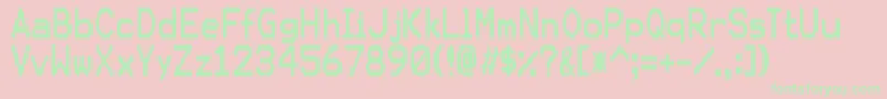 KarmasutureRegular Font – Green Fonts on Pink Background