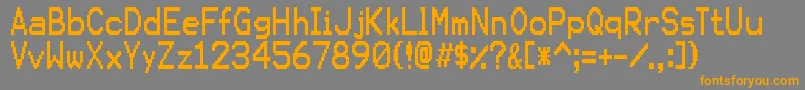 KarmasutureRegular Font – Orange Fonts on Gray Background