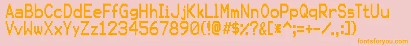 KarmasutureRegular Font – Orange Fonts on Pink Background