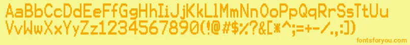 KarmasutureRegular Font – Orange Fonts on Yellow Background