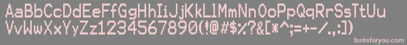 フォントKarmasutureRegular – 灰色の背景にピンクのフォント