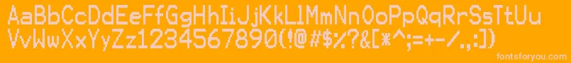 KarmasutureRegular Font – Pink Fonts on Orange Background