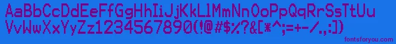 KarmasutureRegular Font – Purple Fonts on Blue Background