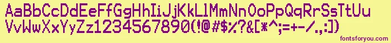 KarmasutureRegular Font – Purple Fonts on Yellow Background