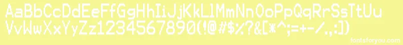 KarmasutureRegular Font – White Fonts on Yellow Background