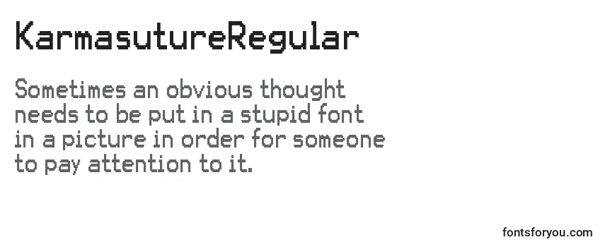 Review of the KarmasutureRegular Font