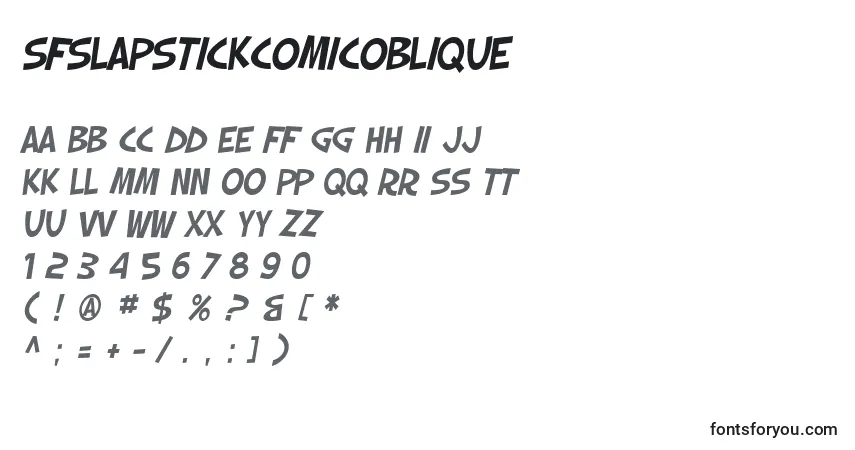 SfSlapstickComicOblique-fontti – aakkoset, numerot, erikoismerkit