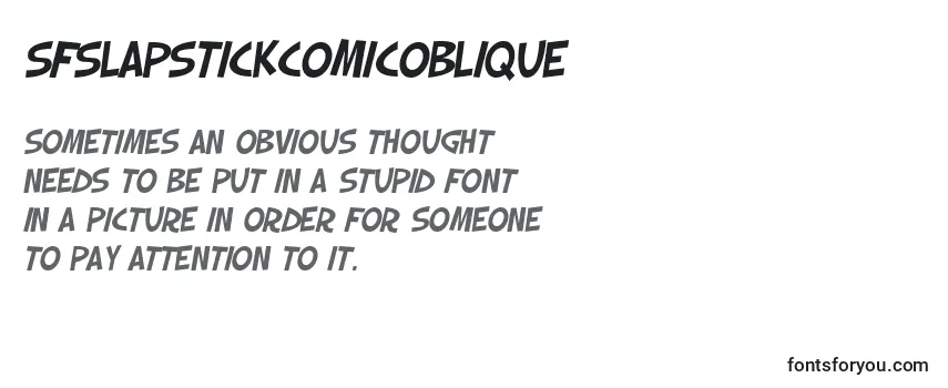 Review of the SfSlapstickComicOblique Font