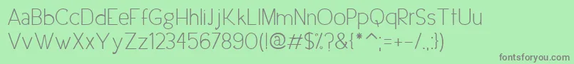 Weitere Informationen zur UrbanEleganceRegular-Schriftart UrbanEleganceRegular-Schriftart – Graue Schriften auf grünem Hintergrund