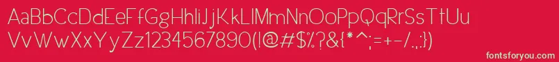 UrbanEleganceRegular Font – Green Fonts on Red Background