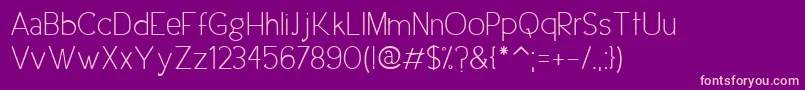 UrbanEleganceRegular Font – Pink Fonts on Purple Background