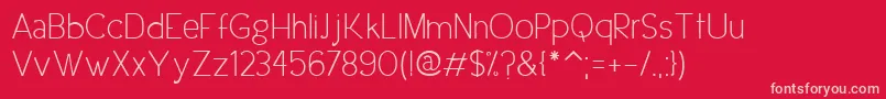UrbanEleganceRegular Font – Pink Fonts on Red Background