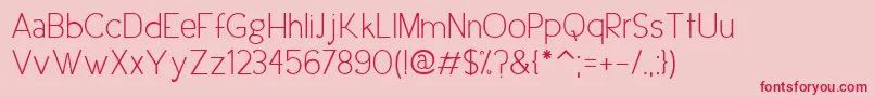 UrbanEleganceRegular Font – Red Fonts on Pink Background