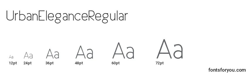 UrbanEleganceRegular Font Sizes