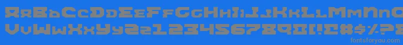AiracobraExpanded Font – Gray Fonts on Blue Background
