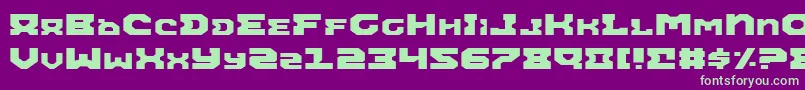 AiracobraExpanded Font – Green Fonts on Purple Background