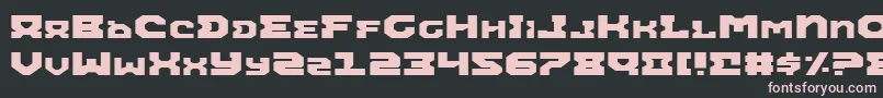 AiracobraExpanded-Schriftart – Rosa Schriften auf schwarzem Hintergrund