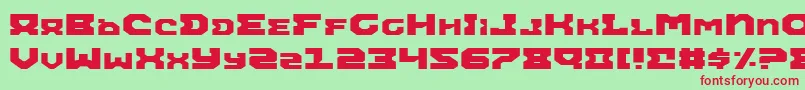AiracobraExpanded Font – Red Fonts on Green Background