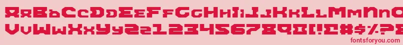 AiracobraExpanded Font – Red Fonts on Pink Background