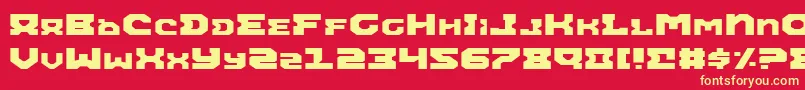AiracobraExpanded Font – Yellow Fonts on Red Background