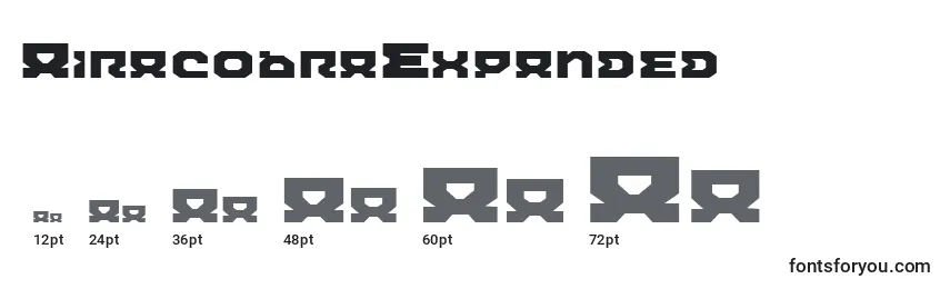AiracobraExpanded Font Sizes