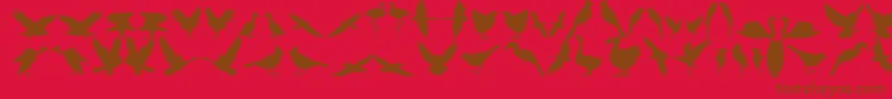 Bfeather11 Font – Brown Fonts on Red Background