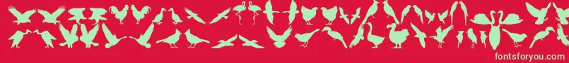 Bfeather11 Font – Green Fonts on Red Background