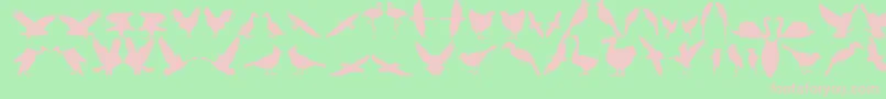 Bfeather11 Font – Pink Fonts on Green Background