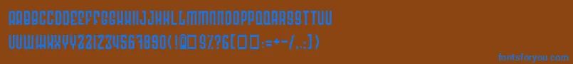 フォントRadon – 茶色の背景に青い文字
