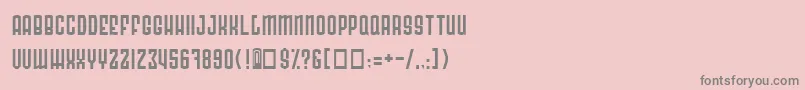 フォントRadon – ピンクの背景に灰色の文字