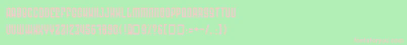フォントRadon – 緑の背景にピンクのフォント