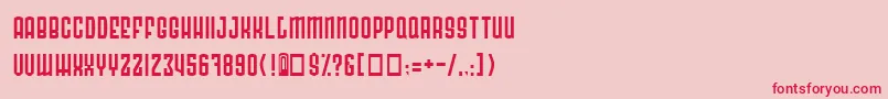 フォントRadon – ピンクの背景に赤い文字