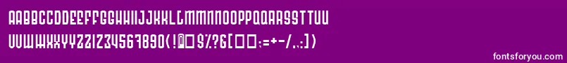 フォントRadon – 紫の背景に白い文字